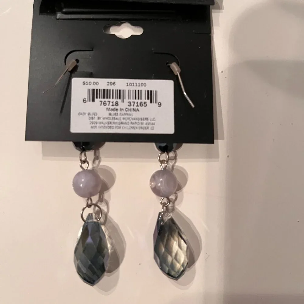 Hanging Beaded‎ Earrings by Massini 2 Pairs New with Tags
